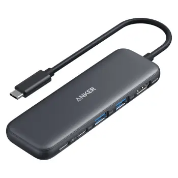 Hub USB-C Anker 332 A8355H11, 5-në-1, HDMI 4K@30Hz, PD-in 100W/85W, 5Gbps, gri e errët