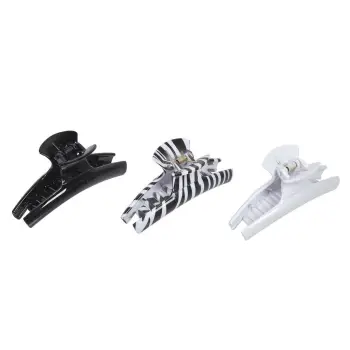 Kapese flokesh ngjyre te zeze te bardhe me vija 8.5 cm 3 cp