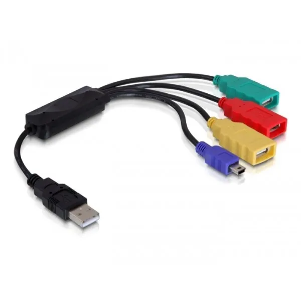 Kabllo USB Hub DELOCK / USB 2.0 / 4-Port / External Cable - 1