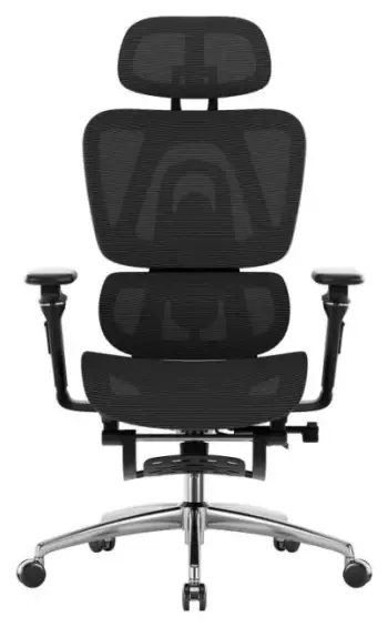 Karrige zyre ergonomike Mark Adler Expert 7.9, me mbështetëse këmbësh, e zezë
