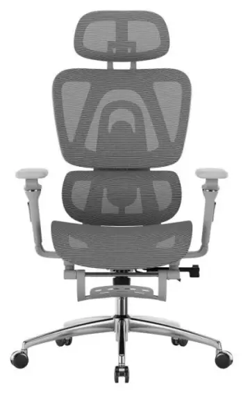 Karrige zyre ergonomike Mark Adler Expert 7.9, me mbajtëse këmbësh, gri