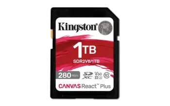 Kartë Memorie Kingston Canvas React Plus 1TB V60 / SDR2V6/1TB – Bardhë/Kuqe/Zezë