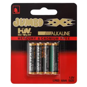 Bateri alkaline aaa 1.5v 4cp