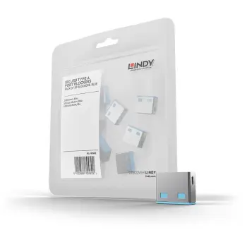 Bllokues i portit USB Lindy (40462), 10 copë, i kaltër