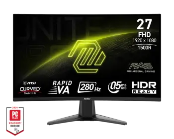 Monitor Gaming MSI MAG 276CXFDE / 27″ / FHD Rapid VA / 280Hz / 0.5ms / HDMI+DP / Zezë