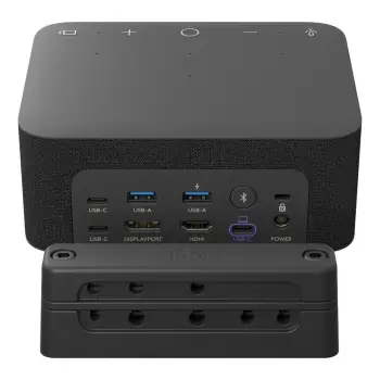 Sisteme për Konferencë Video Conferencing Kit Logitech Dock Focus Room / BRIO Ultra HD Pro Webcam – Zezë
