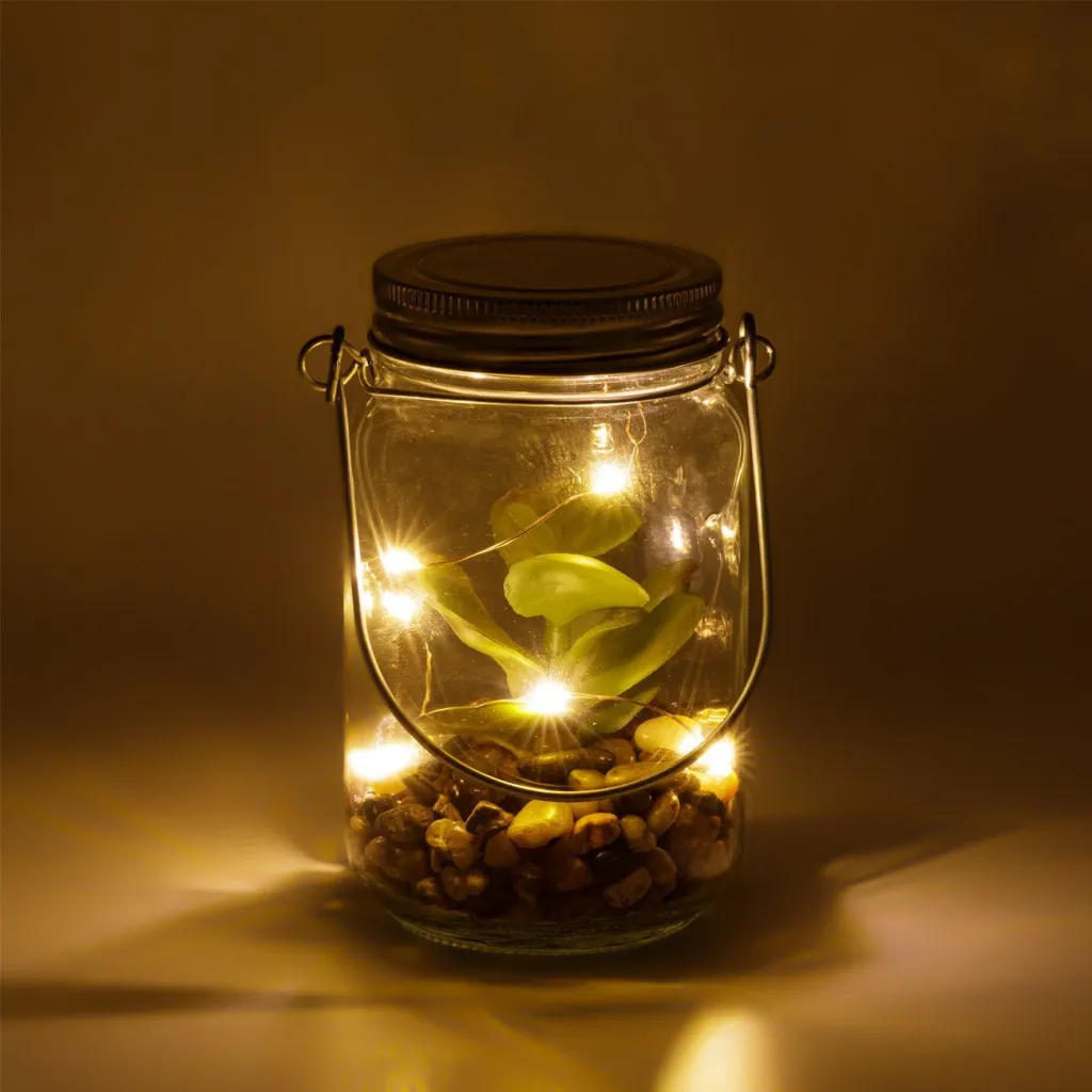 Vazo dekoruese led me bime dhe gure 8 x 13.5 cm - 1