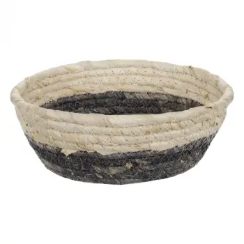 Shportë organizimi bezhë material natyral Ø24x8cm