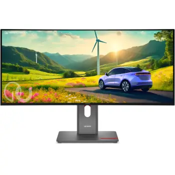 Monitor LENOVO ThinkVision P34WD‑40 / 34″/ Wide Quad HD IPS / LED / Curved / 120 Hz / 6 ms / USB + HDMI + DisplayPort – Gri