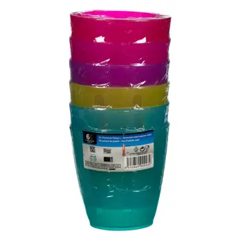 Gota plastike me ngjyra 240 ml 6 cp