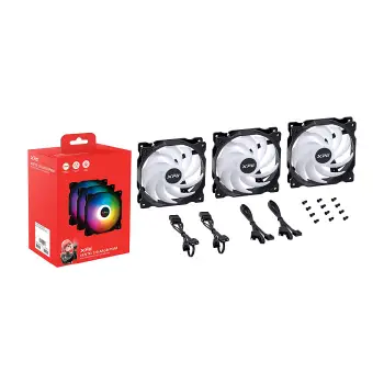 Ventilator për kasë XPG VENTO 120 ARGB PWM, 12 cm, set 3 copë, i zi