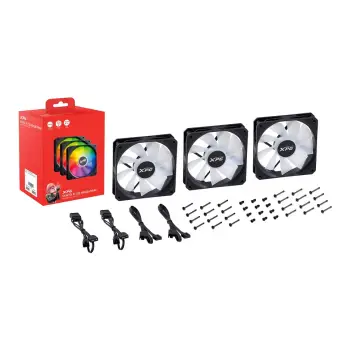 Ventilator PC XPG Vento 120 ARGB PWM, set 3 copë, 120mm, i zi