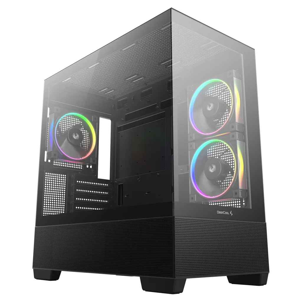Kasë DeepCool Case CG380, Mid-Tower, Tempered Glass, e zezë - 1