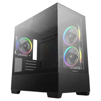 Kasë DeepCool Case CG380, Mid-Tower, Tempered Glass, e zezë