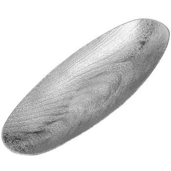 Pjatë plastike dekorative, ngjyrë silver 40.5x15.7x5cm