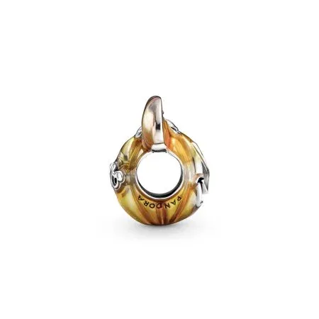Disney Mickey Pumpkin sterling silver charm with transparent orange enamel - 4