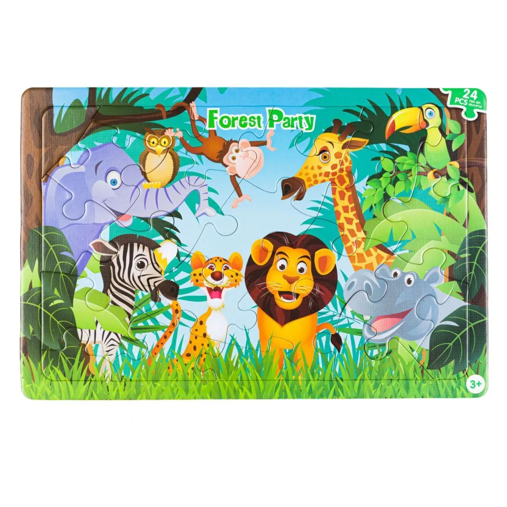 Puzzle me kafshët e xhunglës, 24 copë - 1