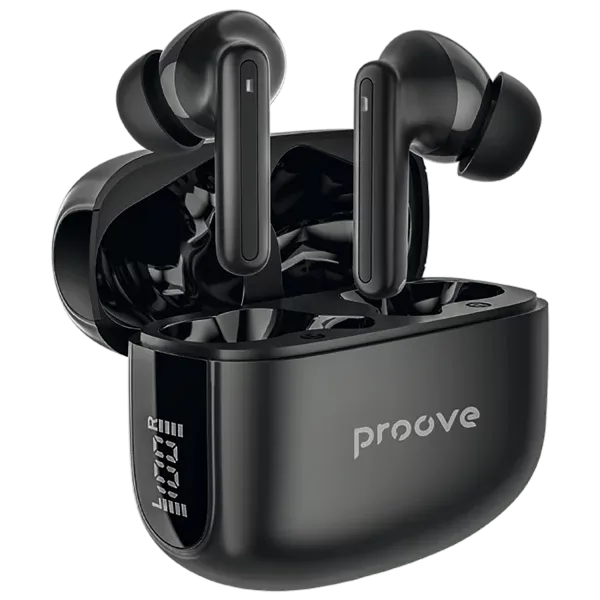 Dëgjuse wireless Proove Tempo TWS, ANC, me aplikacion, të zeza - 3