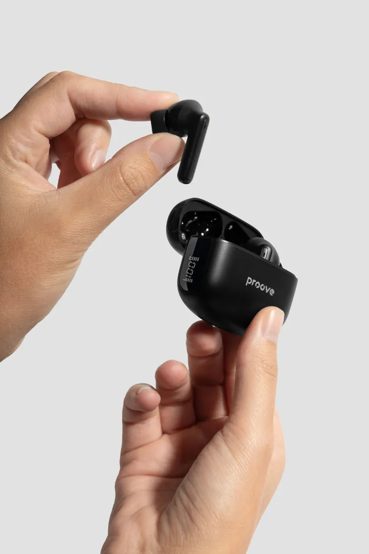 Dëgjuse wireless Proove Tempo TWS, ANC, me aplikacion, të zeza - 4