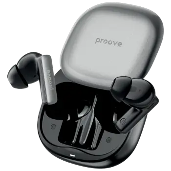 Dëgjuse wireless Proove NoLimit TWS me Hybrid ANC dhe aplikacion inteligjent (APP), të zeza