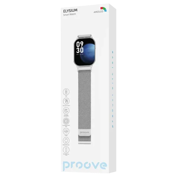Orë inteligjente Proove Elysium, 2.04" AMOLED, ngjyra silver glossy - 5