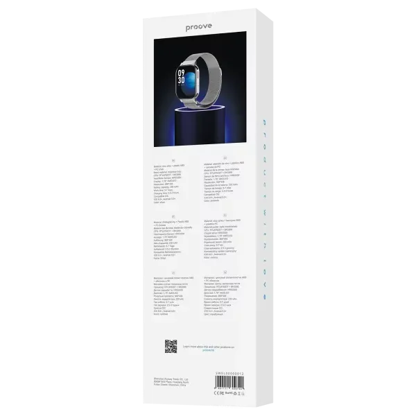 Orë inteligjente Proove Elysium, 2.04" AMOLED, ngjyra silver glossy - 6