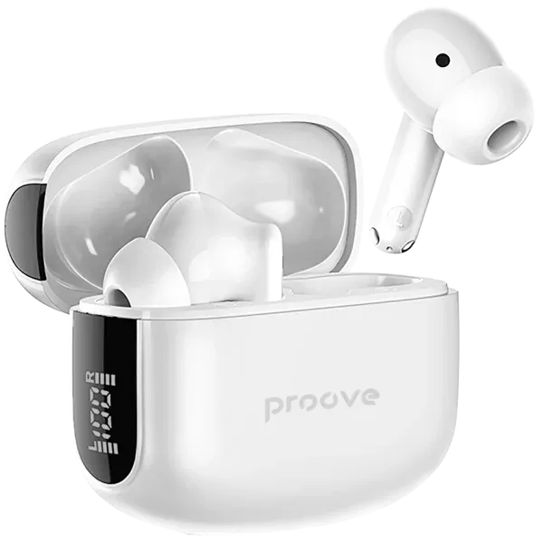 Dëgjuse wireless Proove Tempo TWS, ANC, me aplikacion, të bardha - 1