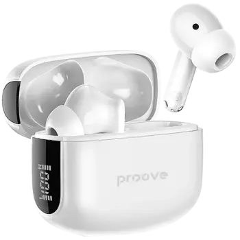 Dëgjuse wireless Proove Tempo TWS, ANC, me aplikacion, të bardha