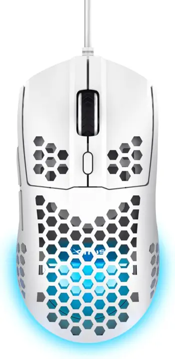 Mouse Gaming Trust GXT 928W / 6.400 dpi / optical / 6 buttons / RGB / I bardhë