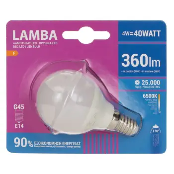 Llambë LED E14 4W (G45) - Dritë e ftohtë