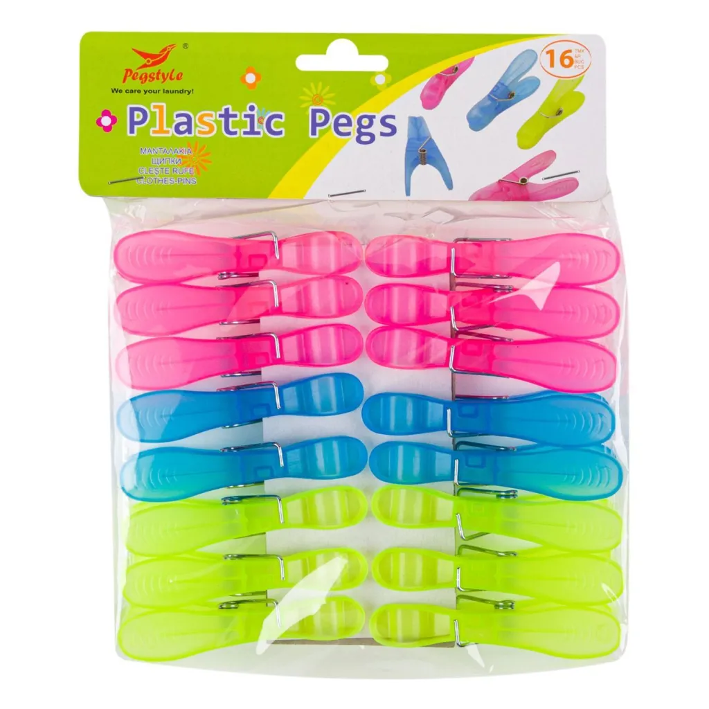 Kapese rrobash me 3 ngjyra 4 cm 16 cope - 1