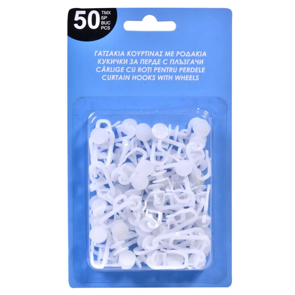 Grepa plastike për perde - 50 copë - 1