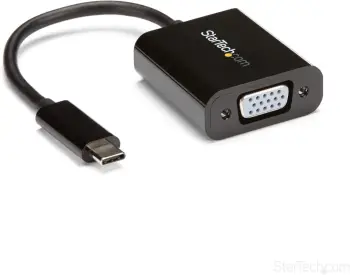 Konverter USB Type-C në VGA / I zi
