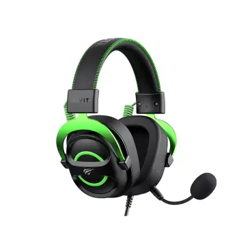 Kufje Gaming Marvo HAVIT H2002E / 60mm / Aux 3.5mm / me kabllo / zi dhe gjelbert
