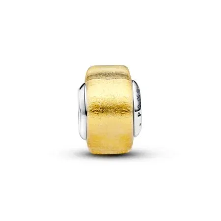 Sterling silver charm with transparent Murano glass and 24k gold foil - 3