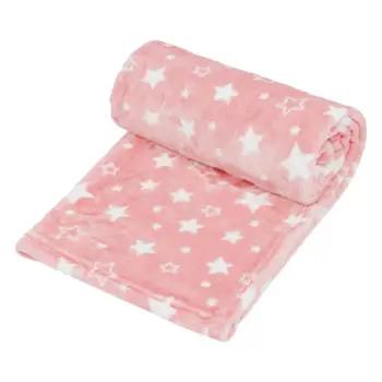 Batanije per bebe roze velvet me yje 75x100
