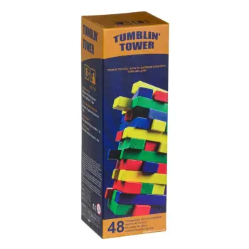 Lojë tavoline "Tumblin Tower" me tulla me ngjyra 48 copë
