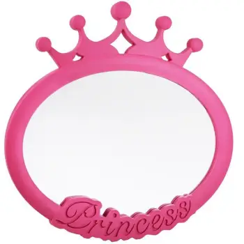 Pasqyrë Ovale Rozë Dizajn "Princess" 25x25 Cm