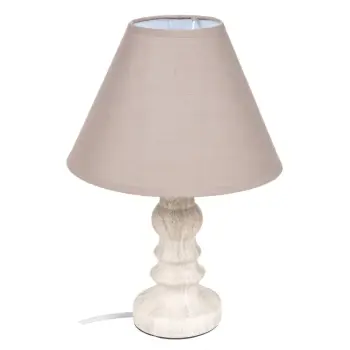 Abazhur Tavoline Dizajn Druri Bezhë 34 Cm