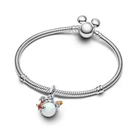 Disney Chip and Dale sterling silver dangle with white lab-created opal and brown enamel - 2