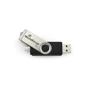 USB flash drive MediaRange MR932-2, 32GB, USB Type A Micro USB 2.0, blu - 1