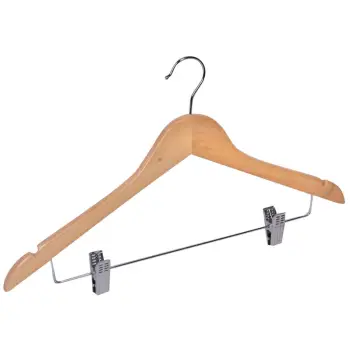 Varëse rrobash, druri me kapëse metalike 45cm