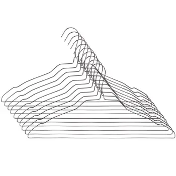 Varëse rrobash, metalike teli, ngjyrë gri 41x20cm - 10 copë