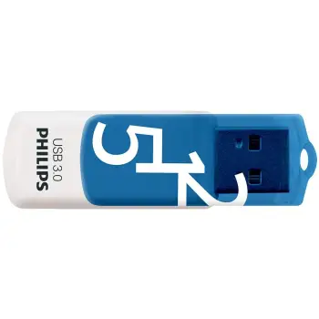 USB Philips Vivid Edition Spring Blue FM51FD001B/00, 512GB, USB 3.0, e bardhë blu