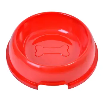 Enë ushqimi, plastike, e kuqe, për kafshë shtëpiake 600ml