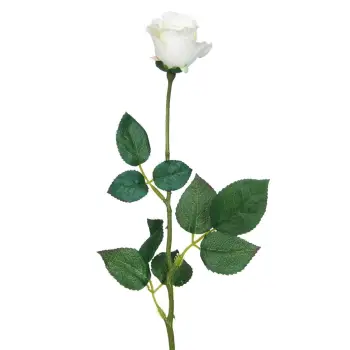 Lule Dekoruese Gonxhe Trëndafil I Bardhë 61 Cm