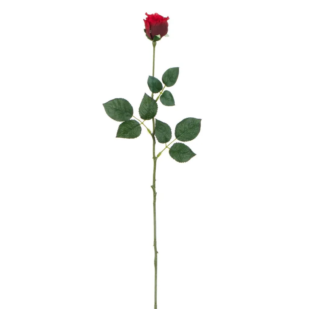 Lule Dekoruese Gonxhe Trëndafili I Kuq 60 Cm - 1