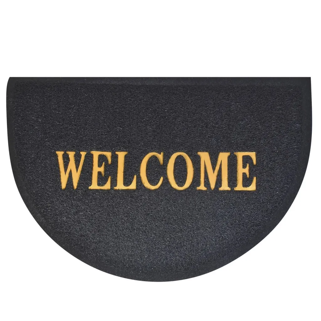 Tapet dere - gjysmërrethor i zi "Welcome" 60x40cm - 1