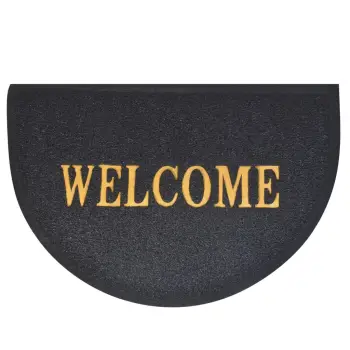 Tapet dere - gjysmërrethor i zi "Welcome" 60x40cm