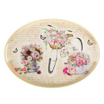 Tabaka servirjeje për biçikleta, ngjyrë ekuivalente ovale 42.5x31cm